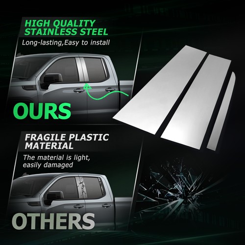Stainless Steel For 2019-2025 Chevy / GMC Silverado / Sierra Pillar Post Trim - 第 3/24 張圖片