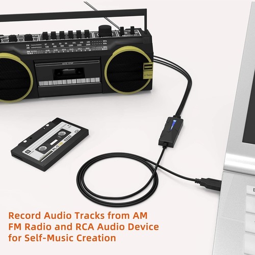 Audioaufnahmegerät,Kassette, Vinyl, MD, RCA, 3,5mm, USB, digitalisieren, Musi... - Bild 7 von 9