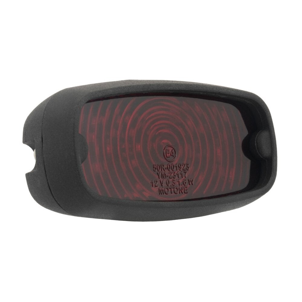 LED Aluminium Motorrad Rücklicht Gort Hammerschlag schwarz