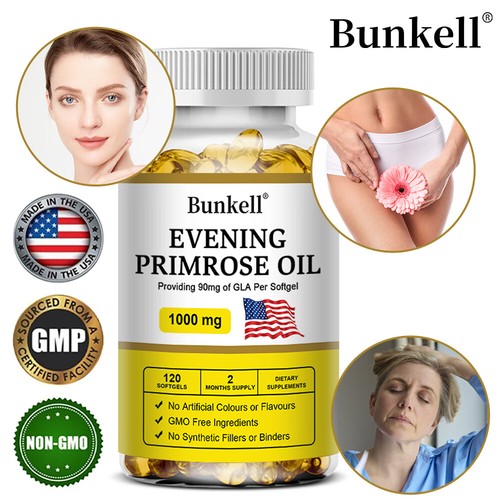 Aceite de onagra 1000 mg - Suplemento de GLA prensado en frío, antienvejecimiento, salud de la piel - Imagen 8 de 12