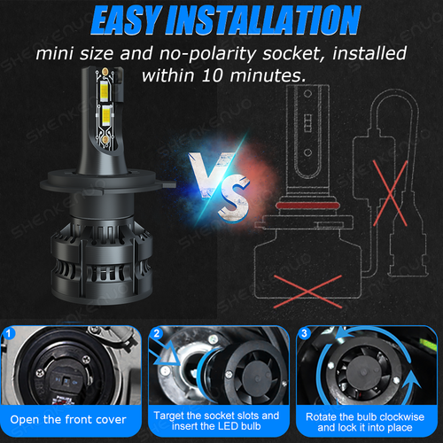 Faro LED blanco luz antiniebla haz alto bajo Z8 para Toyota Highlander 2008-2010 - Imagen 6 de 22