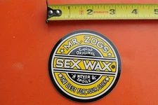 Dr Zog's SEX WAX Yellow Surfboard SURF WAX Vintage Surfing STICKER