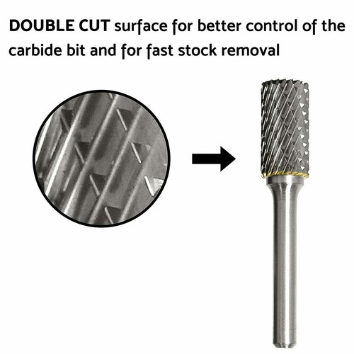1-3set 1/8" Tungsten Carbide Rotary Cutting Carving Burr Bit Set for Dremel Tool - Picture 6 of 12