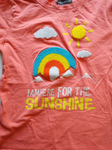 Girls T-shirts Eddie Bauer Size XL 16 Coral and Light Purple Casual Short Sleeve - Picture 10 of 21