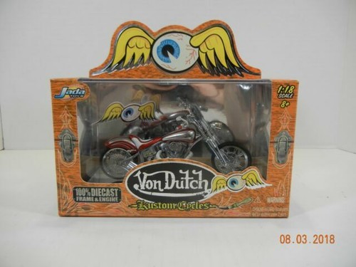 Details about / Jada Toys Von Dutch Kustom Cycles CRUEL WORLD BLACK AND RED 100/% DIE-CAST