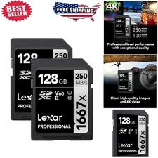 High-Speed 128GB Professional SD Card Set - Up to 250MB/s for Creative Experts