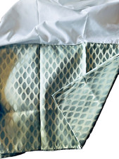 J. QUEEN LIANA ASTORIA BLUE RAISED DAMASK (1) QUEEN BEDSKIRT SPLIT  15"