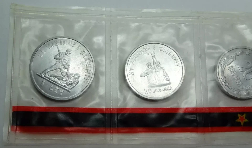 1969 ALBANIA - OFFICIAL MINT SET (5) - QINDARKA & LEK - LIBERATION - SEALED -RAR - Image 3 of 4