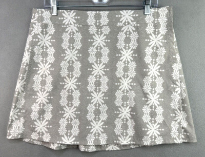 RipSkirt Hawaii Large Length 1 Wrap Skirt Floral Print Gray White Cover-Up