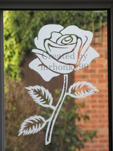FROSTED / ETCHED GLASS VINYL DECALS, WINDOW STICKERS, VARIOUS FLOWERS, DOORS - Picture 25 of 46