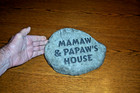 Engraved STONE ADDRESS MARKER/House Lawn Porch