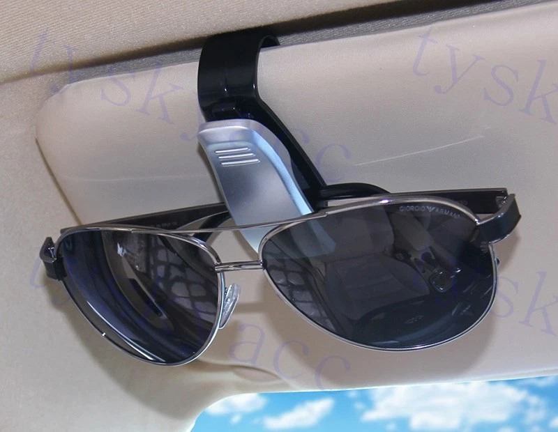 Piezas interiores de coche visera de sol clip soporte tarjeta vidrio para gafas de sol gafas Foto 2 de 4