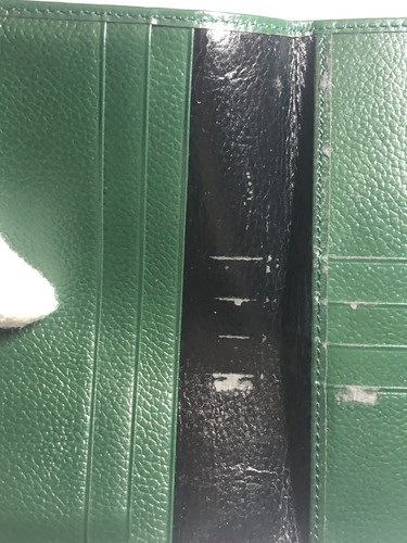 Auténtica billetera de cuero verde Rolex vintage porta pasaporte ver fotos - Imagen 4 de 7