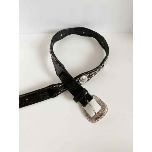 TONY LAMA women's braided silver embellished belt size 38 - Picture 7 of 12