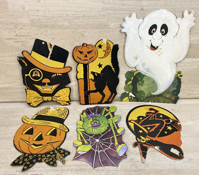 HALLOWEEN 1930S 40S Die-cut 4 LUHRS BEISTLE Mixed Lot Of 6