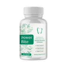 Power Bite Oral Pills - Dietary Supplement For Teeth & Gums -60 Capsules