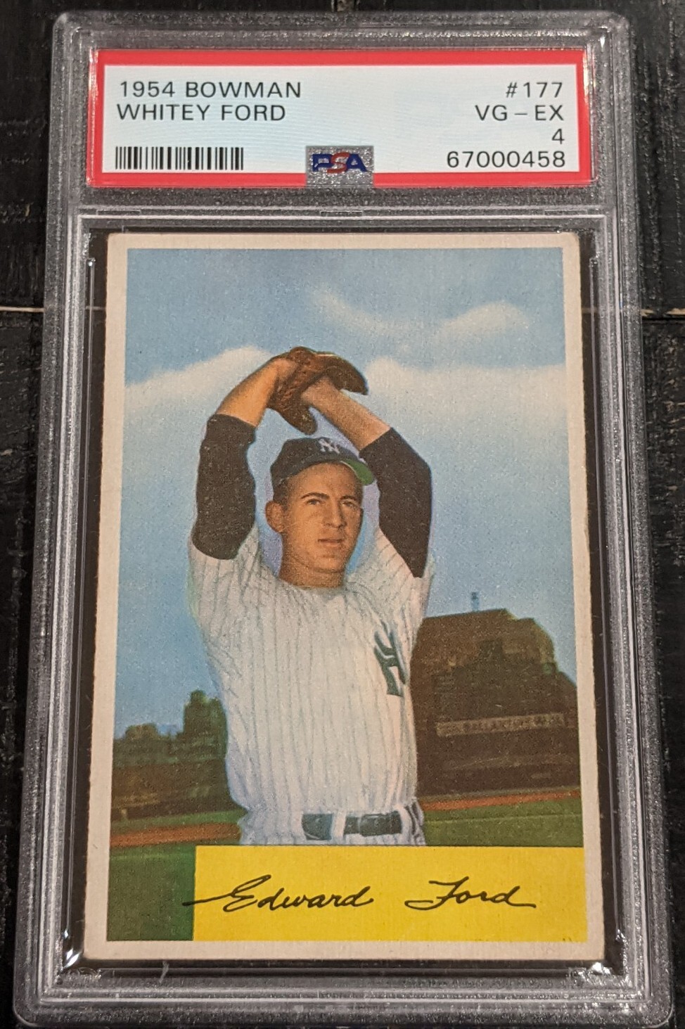 1954 Bowman Whitey Ford PSA 4 VG-EX Yankees #177 Original Vintage