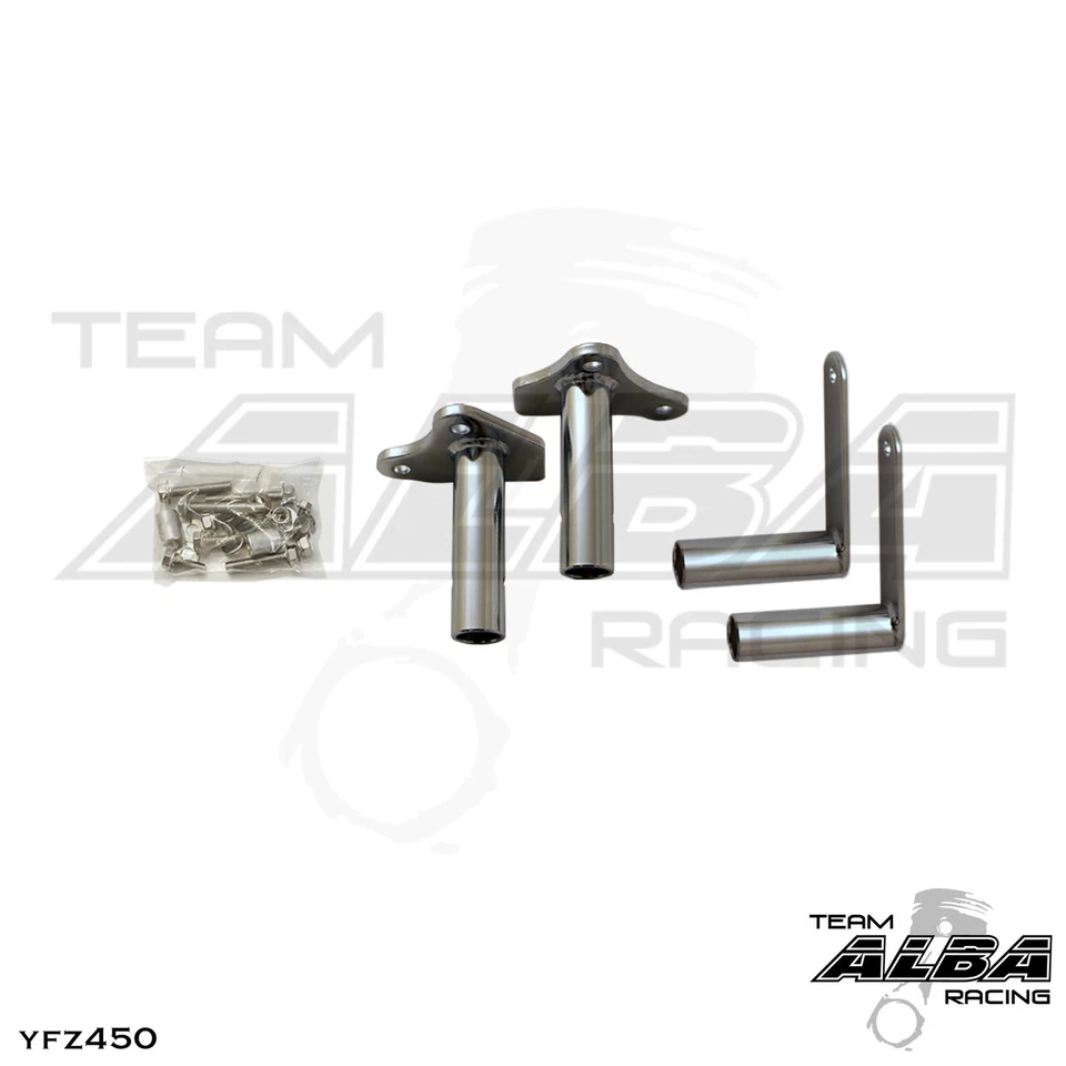 Yamaha YFZ 450 Nerf Bars  Pro Peg Heel Guard  Alba Racing  Black Black 199 T7 BB - Image 2 of 4