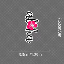 Aloha Hibiscus Floral Vinyl Decal, Matte Self-Adhesive Sticker Vibrant Design