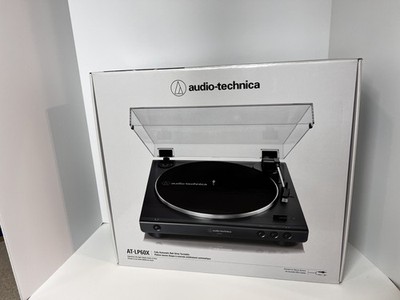 NEW SEALED Audio-Technica AT-LP60X Black Belt-Drive Turntable Record Player