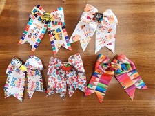 Pack Of 5 Children's Hairbows, School Themed, Hair Clip Style