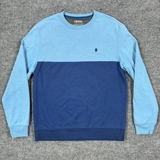 IZOD Advantage Performance Stretch Crewneck Sweatshirt Mens M Blue Pullover