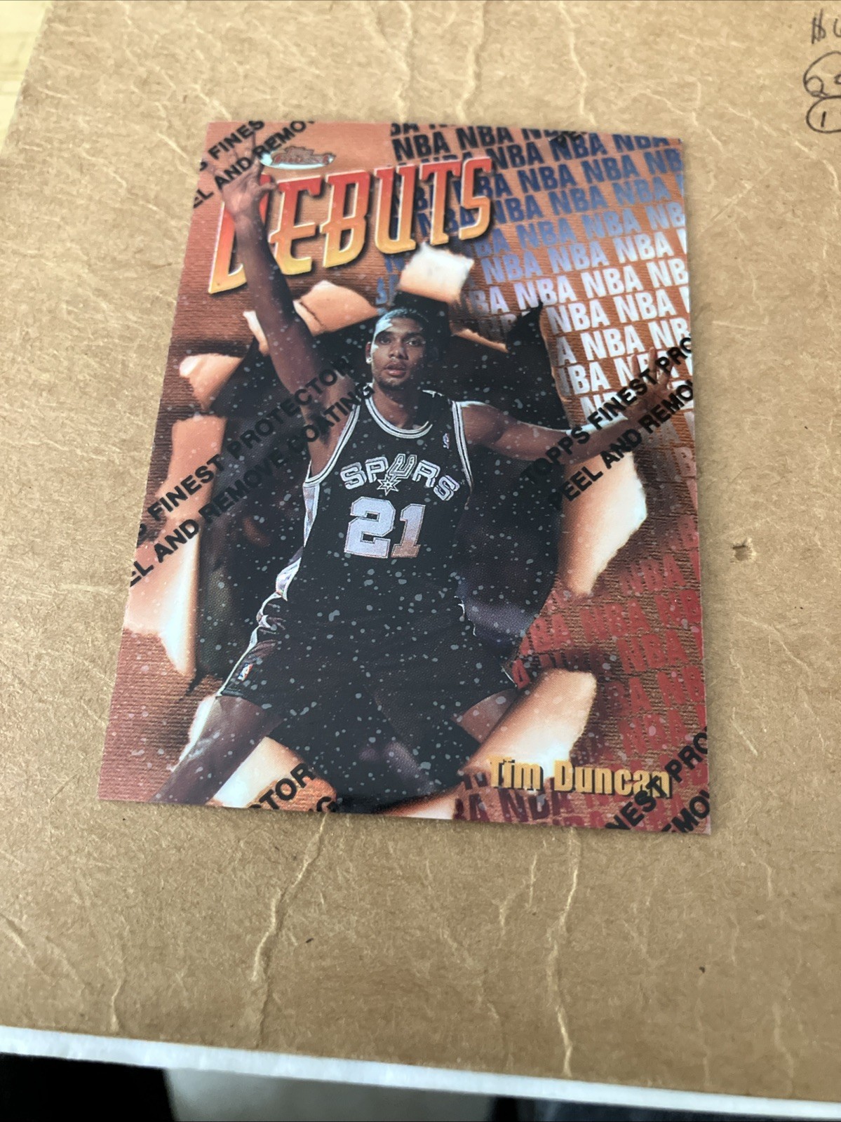 1997-98 Finest Refractor Common Tim Duncan #101 Spurs HOF Rookie RC