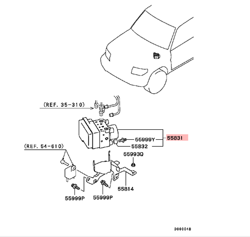 Bomba ABS para Mitsubishi SHOGUN PININ PAJERO PININ H77W 2.0 - Imagen 4 de 8