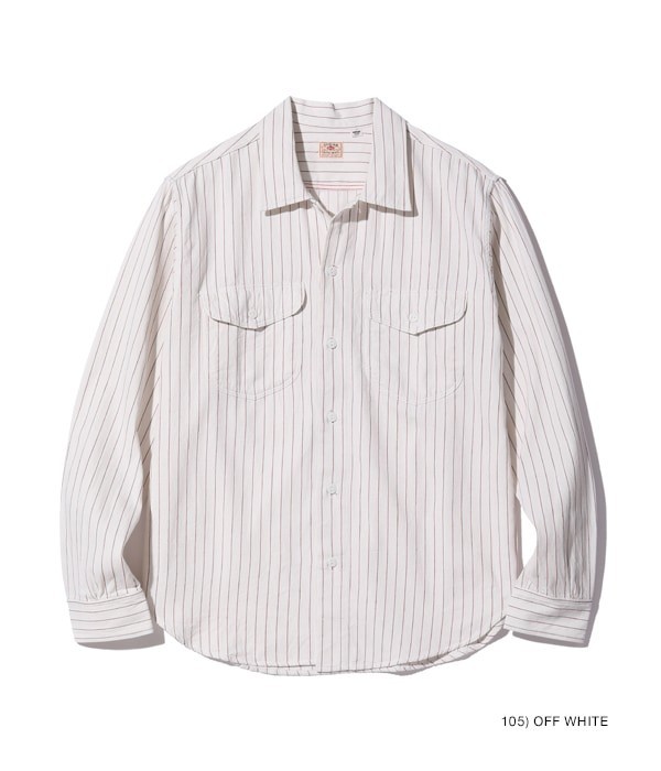 SUGAR CANE Lot No. SC28652 COKE STRIPE WORK SHIRT LONG SLEEVE Made