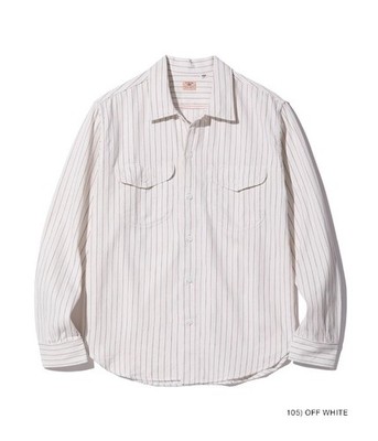 SUGAR CANE Lot No. SC28652 COKE STRIPE WORK SHIRT LONG SLEEVE Made