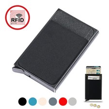 Metal Slim Pop Up Minimalist Men Wallets Rfid Blocking Smart Credit Card Holder