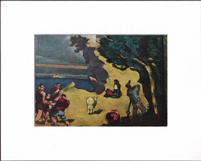 8X10'' Matted Print Art Picture Paul Cezanne: The Ass and the Thieves