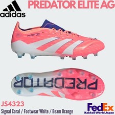 adidas Soccer Cleats PREDATOR ELITE AG Signal Coral/white/Beam Orange JS4323 NEW