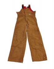 VTG Carhartt Adult 40x32 Insulated Overalls Quilted Duck Bib Double Knee Zip Leg