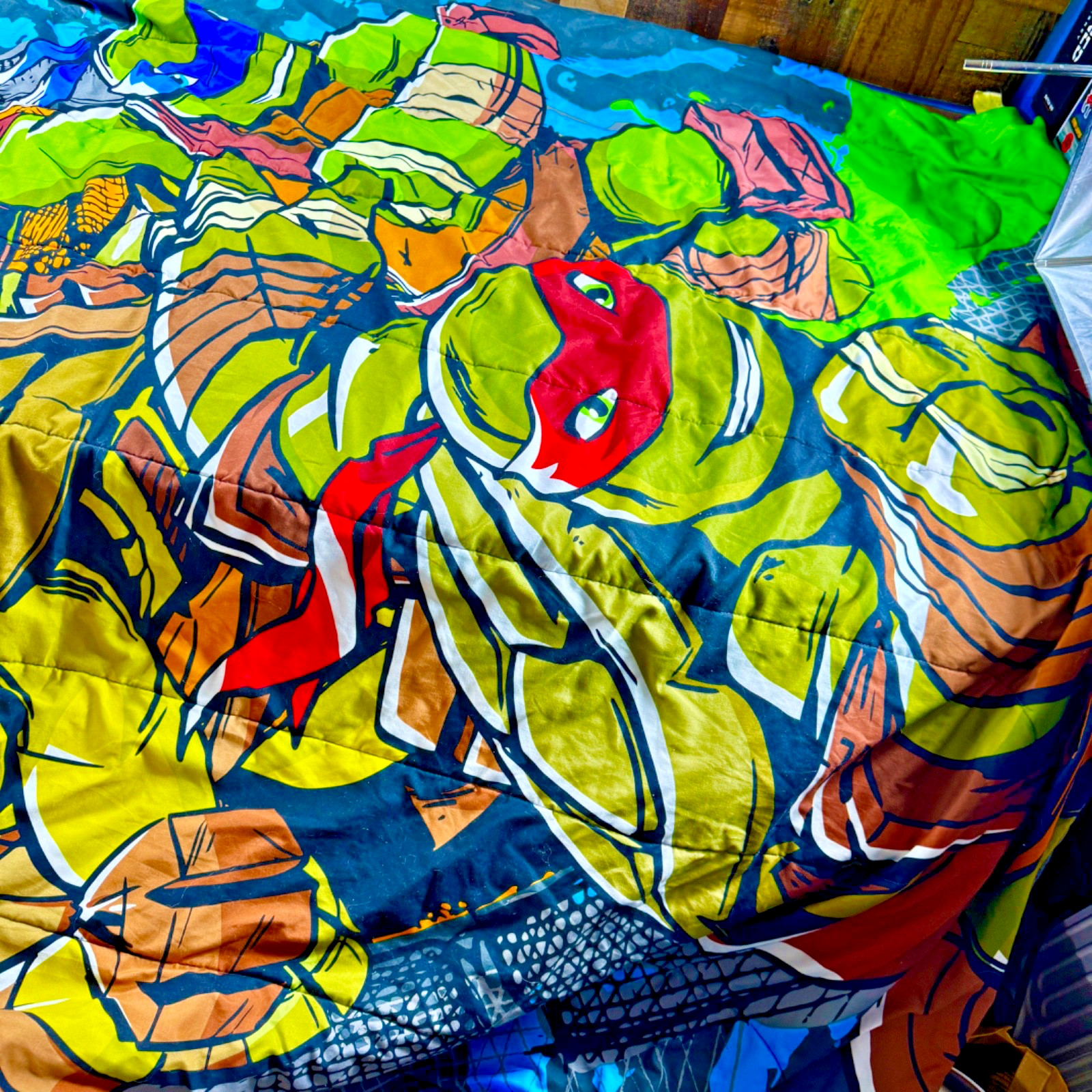 VTG Teenage Mutant Ninja Turtles TMNT Twin Comforter Blanket 85 x 70 Nickelodeon
