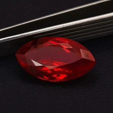 8.35 CT Burmese Natural Blood Red Ruby Marquise Cut Certified Gemstone