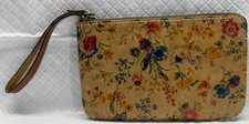 Patricia Nash Floral Leather Wristlet Clutch Handbag