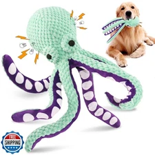 Fuufome Large Squeaky Dog Toys- Plush Dog Toys with Soft Fabric for Small, Me