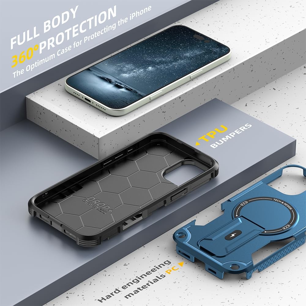 Coque iPhone 16 Plus Magnétique Support - Protection Écran et Caméra - 3
