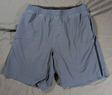 Rhone Athletic Shorts Mens Medium Gray Mako Lined Training Gym Workout Running