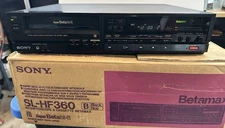 Sony SL-HF360 Super Betamax Video Cassette Recorder w/ Remote - Untested