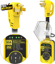RV Surge Protector 50 Amp 12800 Joules Circuit Analyzer Waterproof IP67 Plug