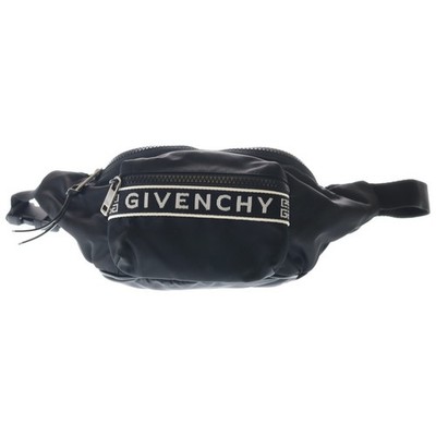 GIVENCHY Light 3-Bum Bag Logo tape Bumbag body waist black BK504SK0B5 Used 93a39
