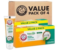ARM & HAMMER Essentials Whiten & Strengthen Fluoride Toothpaste-4 Pack of 4.3oz 1.34 per gallon