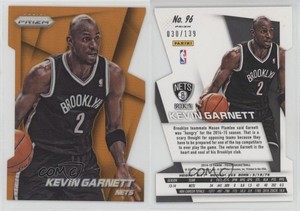 2014-15 Panini Prizm Orange Die-Cut Prizm /139 Kevin Garnett #96 HOF