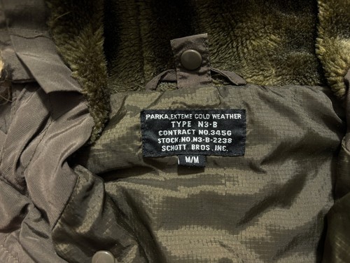 Schott Bros NYC Parka Coat Jacket Extreme Cold Weather N-3B Faux Fur Mens Medium - Picture 10 of 23