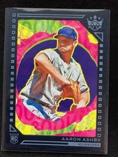 2022 Panini Diamond Kings Blue Border/Frame Aaron Ashby #146 Rookie RC Brewers