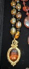 10pc Vintage Amber Tone Jewelry Lot 60s 70s Boho Necklaces Bracelets — photo 2