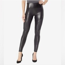 Spanx Faux Leather Moto Leggings M
