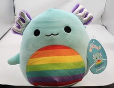 NEW Squishmallows Anastasia the Teal Pride Axolotl 8" LGBTQ Rainbow Tummy 2025